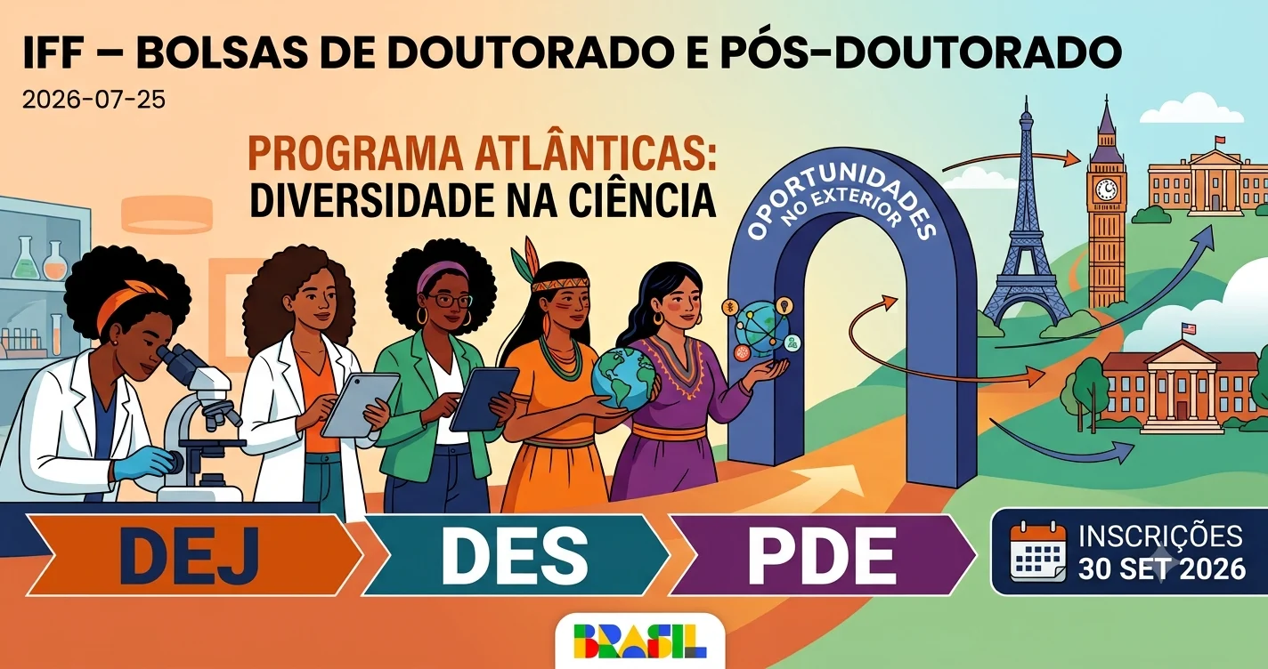IFF – Bolsas de doutorado e pós-doutorado para mulheres pesquisadoras