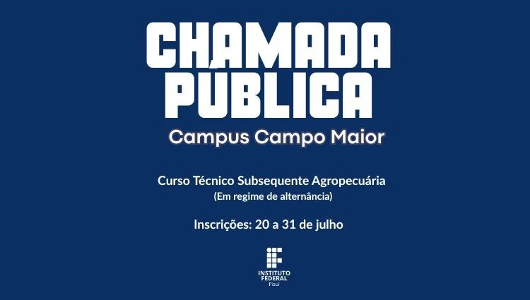 IFPI Campus Campo Maior abre vagas para curso técnico em Agropecuária
