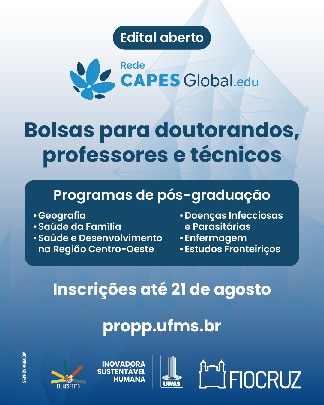 Rede Capes Global abre seis editais de mobilidade e cooperação científica