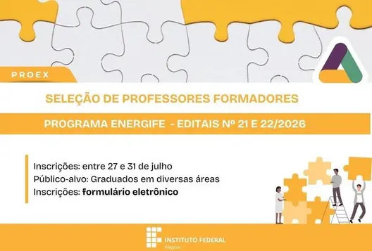 IFAL – Seleção de professores formadores para o Programa Qualifica Mais Energife