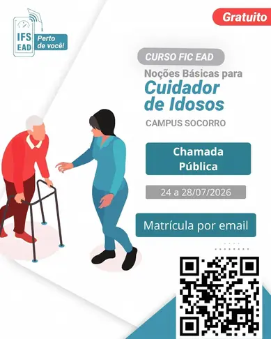 IFS – Vagas remanescentes para o curso de Cuidador de Idosos