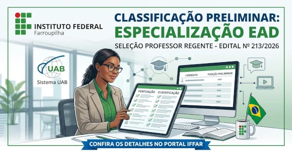 IFFar – Divulgada classificação preliminar para Especialização em Educação a Distância