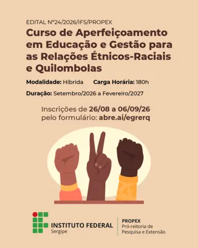IFS – Vagas abertas para aperfeiçoamento em relações étnico-raciais