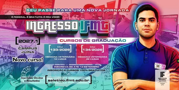 IFMT – Campus Juína lança curso de Medicina Veterinária para 2027
