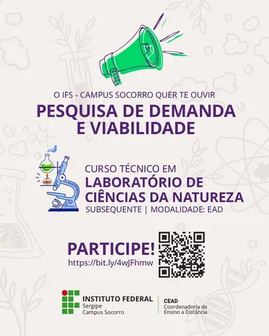 IFS – Consulta pública sobre novo curso técnico de Ciências
