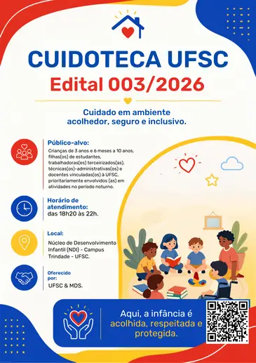 UFSC – Cuidoteca abre inscrições para filhos de estudantes e servidores