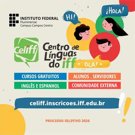 IFF – Inscrições abertas para cursos de inglês e espanhol
