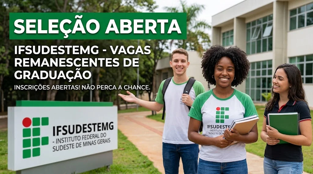 IFSUDESTEMG – Aberta seleção para vagas remanescentes de graduação