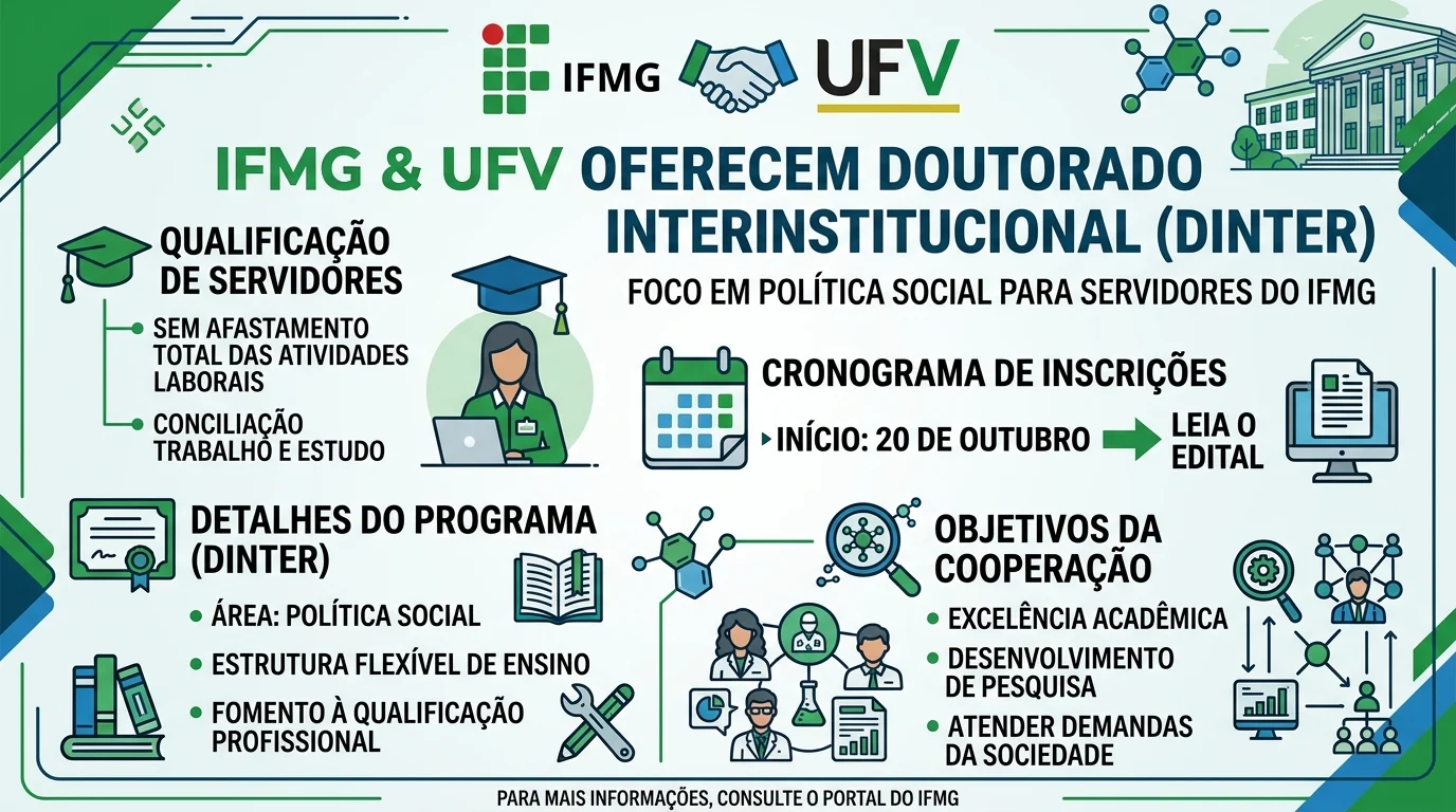 IFMG – Parceria com UFV oferece Doutorado Interinstitucional em Política Social