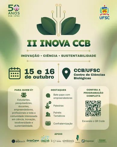 UFSC – Centro de Ciências Biológicas promove seminário gratuito de inovação